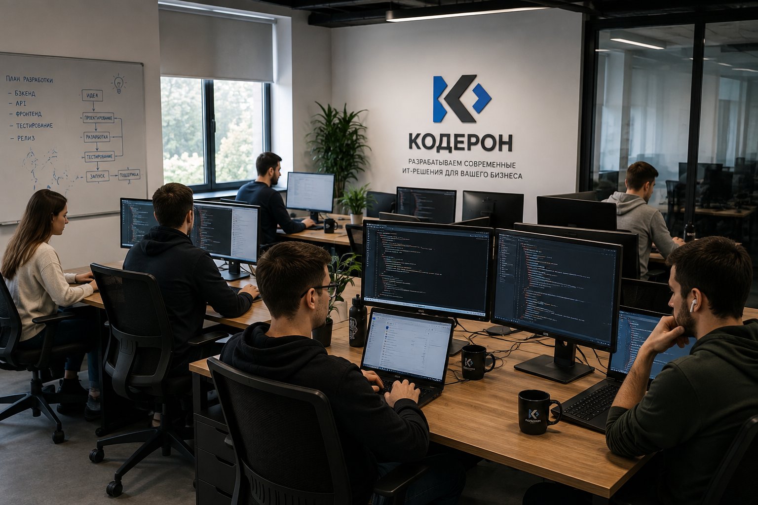 Офис Кодерон в Санкт-Петербурге — рабочая зона команды